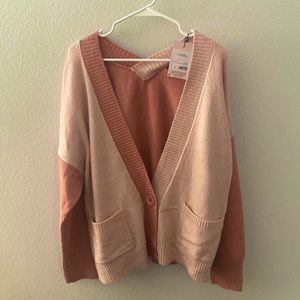 Missguided Petite Pink Two-tone Colorblock Sweater